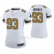 Camiseta NFL Legend Mujer New Orleans Saints David Onyemata Blanco Color Rush