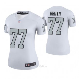 Camiseta NFL Legend Mujer Oakland Raiders Trent Brown Color Rush Blanco