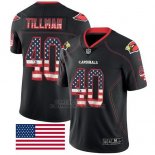 Camiseta NFL Limited Hombre Arizona Cardinals 40 Pat Tillman Negro Rush USA Flag