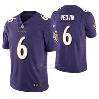 Camiseta NFL Limited Hombre Baltimore Ravens Kaare Vedvik Violeta Vapor Untouchable