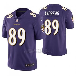 Camiseta NFL Limited Hombre Baltimore Ravens Mark Andrews Violeta Vapor Untouchable