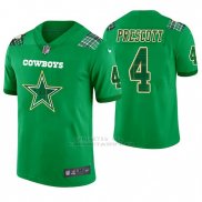 Camiseta NFL Limited Hombre Dallas Cowboys Dak Prescott St. Patrick's Day Verde