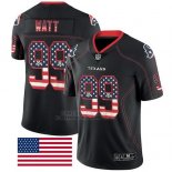 Camiseta NFL Limited Hombre Houston Texans 9 J.j. Watt Negro Rush USA Flag