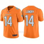 Camiseta NFL Limited Hombre Miami Dolphins 14 Jarvis Landry Rush Limited Naranja