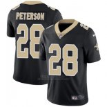 Camiseta NFL Limited Hombre New Orleans Saints 28 Peterson Negro Vapor Untouchable