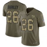 Camiseta NFL Limited Hombre New York Giants 26 Saquon Barkley Stitched 2017 Salute To Service