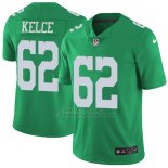 Camiseta NFL Limited Hombre Philadelphia Eagles 62 Jason Kelce Verde Stitched Rush