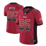 Camiseta NFL Limited Hombre San Francisco 49ers George Kittle Scarlet 2018 Drift Fashion Color Rush