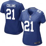 Camiseta NFL Limited Mujer New York Giants 21 Collins Azul