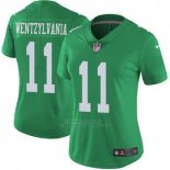 Camiseta NFL Limited Mujer Philadelphia Eagles 11 Wentzylvania Verde