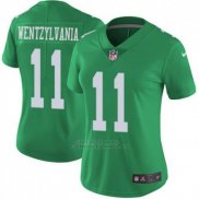 Camiseta NFL Limited Mujer Philadelphia Eagles 11 Wentzylvania Verde