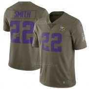 Camiseta NFL Limited Nino Minnesota Vikings 22 Smith 2017 Salute To Service Verde