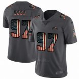 Camiseta NFL Limited San Diego Chargers Bosa Retro Flag Negro