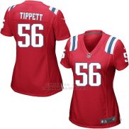 Camiseta New England Patriots Tippett Rojo Nike Game NFL Mujer