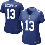 Camiseta New York Giants Beckham Jr Nike Game NFL Azul Mujer