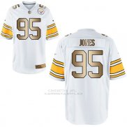 Camiseta Pittsburgh Steelers Jones Blanco Nike Gold Game NFL Hombre