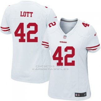 Camiseta San Francisco 49ers Lott Blanco Nike Game NFL Mujer