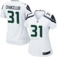 Camiseta Seattle Seahawks Chancellor Blanco Nike Game NFL Mujer