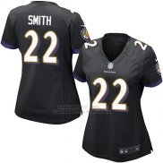 Camiseta Baltimore Ravens Smith Negro Nike Game NFL Mujer