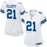 Camiseta Dallas Cowboys Elliott Blanco Nike Game NFL Mujer