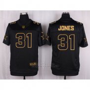Camiseta Dallas Cowboys Jones Negro Nike Elite Pro Line Gold NFL Hombre