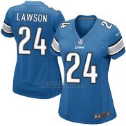 Camiseta Detroit Lions Lawson Azul Nike Game NFL Mujer