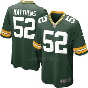 Camiseta Green Bay Packers Matthews Verde Militar Nike Game NFL Nino