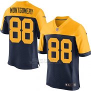 Camiseta Green Bay Packers Montgomery Profundo Azul y Amarillo Nike Elite NFL Hombre