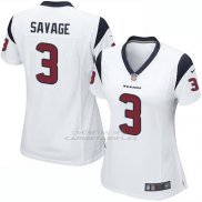 Camiseta Houston Texans Savage Blanco Nike Game NFL Mujer