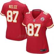 Camiseta Kansas City Chiefs Kelce Rojo Nike Game NFL Mujer