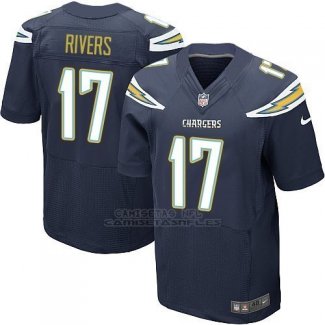 Camiseta Los Angeles Chargers Rivers Profundo Azul Nike Elite NFL Hombre