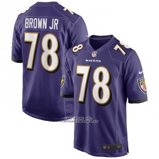 Camiseta NFL Game Baltimore Ravens Orlando Brown Jr. Violeta
