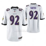 Camiseta NFL Game Hombre Baltimore Ravens Bronson Kaufusi Blanco