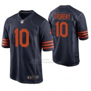 Camiseta NFL Game Hombre Chicago Bears Mitch Trubisky Navy Throwback