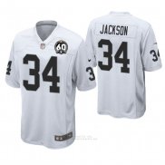 Camiseta NFL Game Hombre Oakland Raiders Bo Jackson 60th Aniversario Blanco