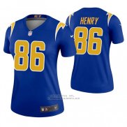 Camiseta NFL Legend Mujer Los Angeles Chargers 86 Hunter Henry 2nd Alterno Azul