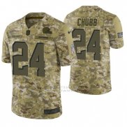 Camiseta NFL Limited Hombre Cleveland Browns Nick Chubb Camuflaje 2018 Salute To Service