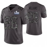 Camiseta NFL Limited Hombre New Orleans Saints P.j. Williams Gris Super Bowl LIII
