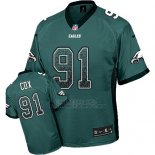 Camiseta NFL Limited Hombre Philadelphia Eagles 91 Fletcher Cox Verde Stitched Drift Fashion