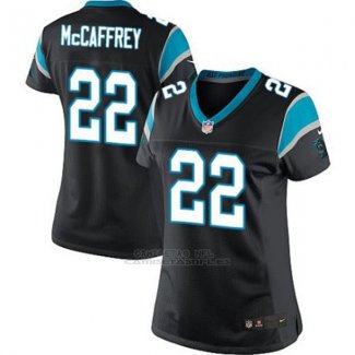 Camiseta NFL Limited Mujer 22 Christian Mccaffrey Carolina Panthers Alternate Negro