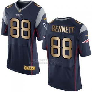 Camiseta New England Patriots Bennett Profundo Azul Nike Gold Elite NFL Hombre