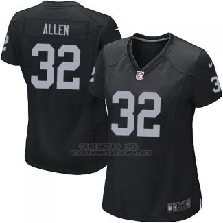 Camiseta Oakland Raiders Allen Negro Nike Game NFL Mujer