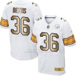 Camiseta Pittsburgh Steelers Bettis Blanco Nike Gold Elite NFL Hombre