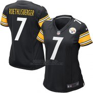 Camiseta Pittsburgh Steelers Roethlisberger Negro Nike Game NFL Mujer