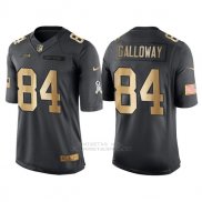 Camiseta Seattle Seahawks Galloway Negro 2016 Nike Gold Anthracite Salute To Service NFL Hombre