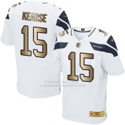 Camiseta Seattle Seahawks Kearse Blanco Nike Gold Elite NFL Hombre