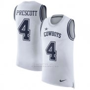 Camisetas Sin Mangas NFL Limited Hombre Dallas Cowboys 4 Prescott Blanco