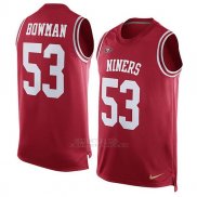 Camisetas Sin Mangas NFL Limited Hombre San Francisco 49ers 53 Bowman Rojo
