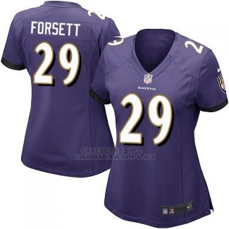 Camiseta Baltimore Ravens Forsett Violeta Nike Game NFL Mujer
