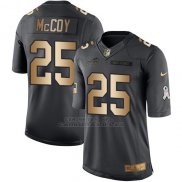Camiseta Buffalo Bills Mccoy Negro 2016 Nike Gold Anthracite Salute To Service NFL Hombre